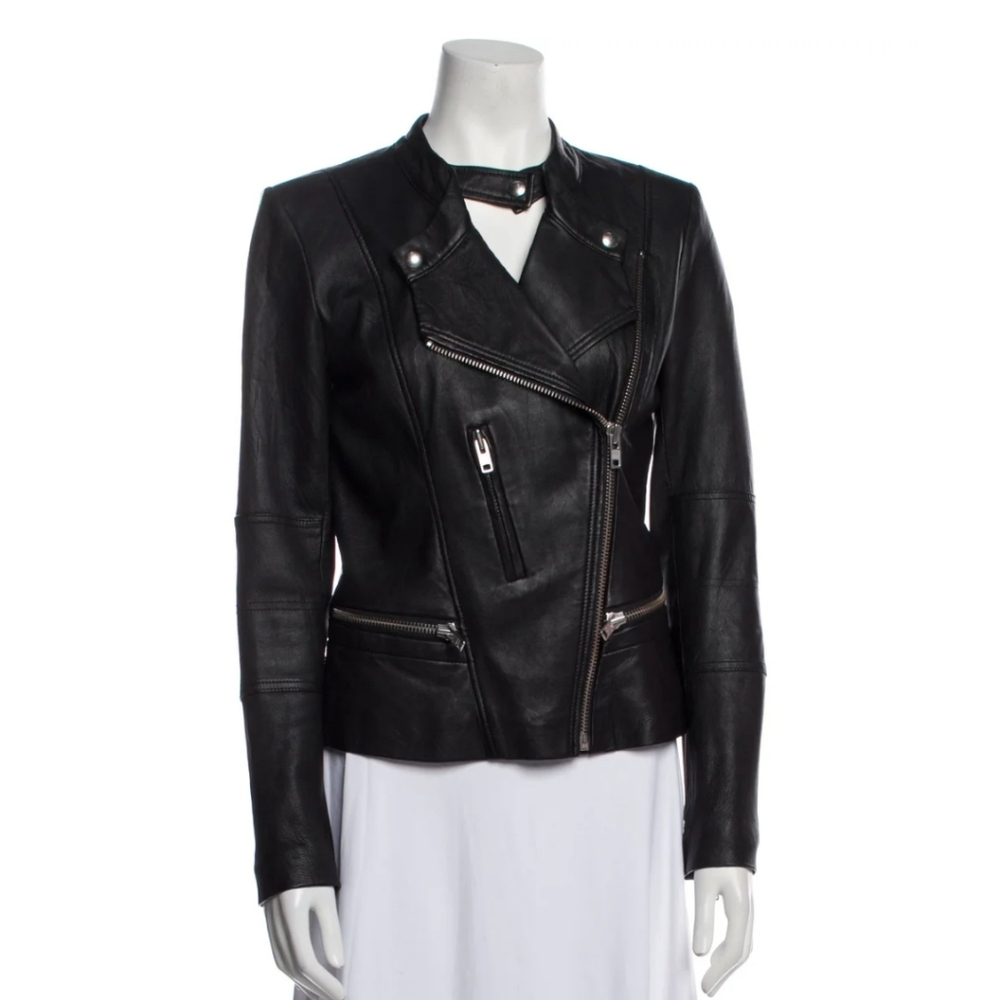 IRO Women's Black Leather Jacket, M